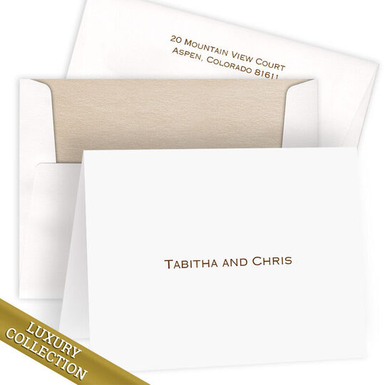 Luxury Tabitha Folded Note Card Collection - Raised Ink